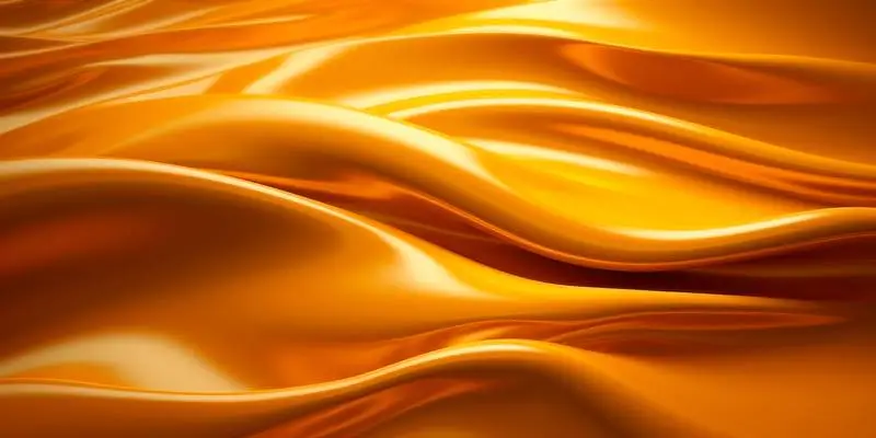 Orange Liquid Texture Background with Waves