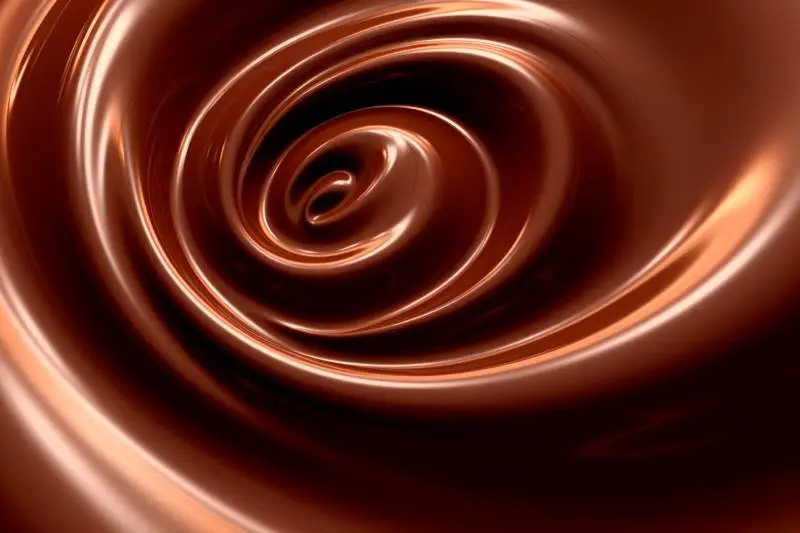 Texture of Liquid Milk Chocolate in a Swirl