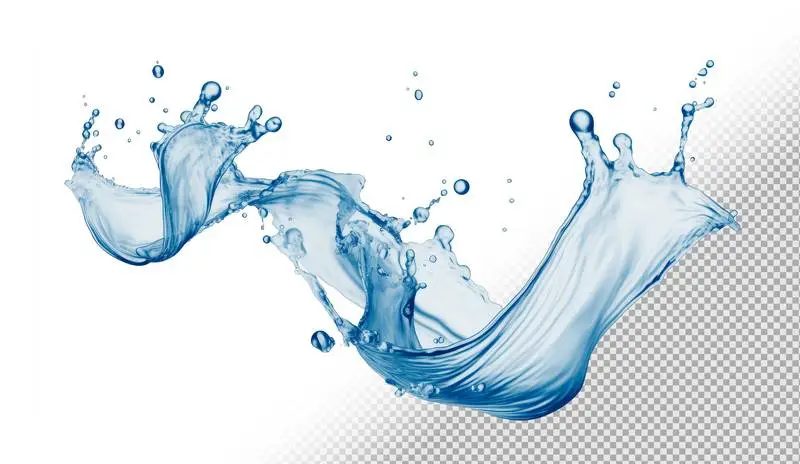 Water Splash over a Transparent Background