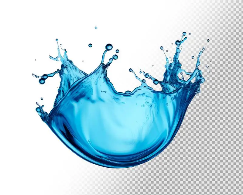 Water Splashing on a Transparent Background