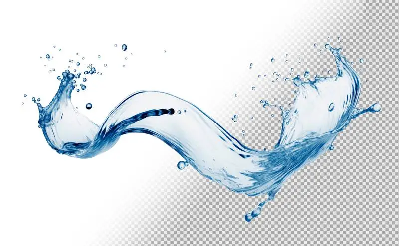 Water Splashing over a Transparent Background