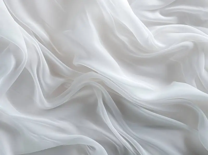 White Silk Liquid Element Texture Background with Waves