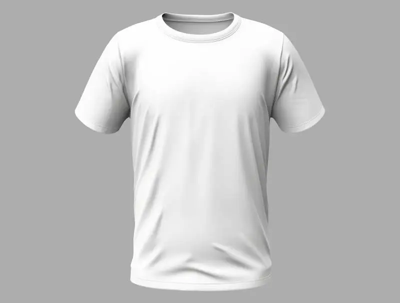 White T-Shirt on a Light Background
