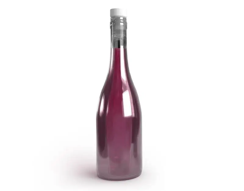 Image of a Realistic Rosé Wine Bottle on a White Background