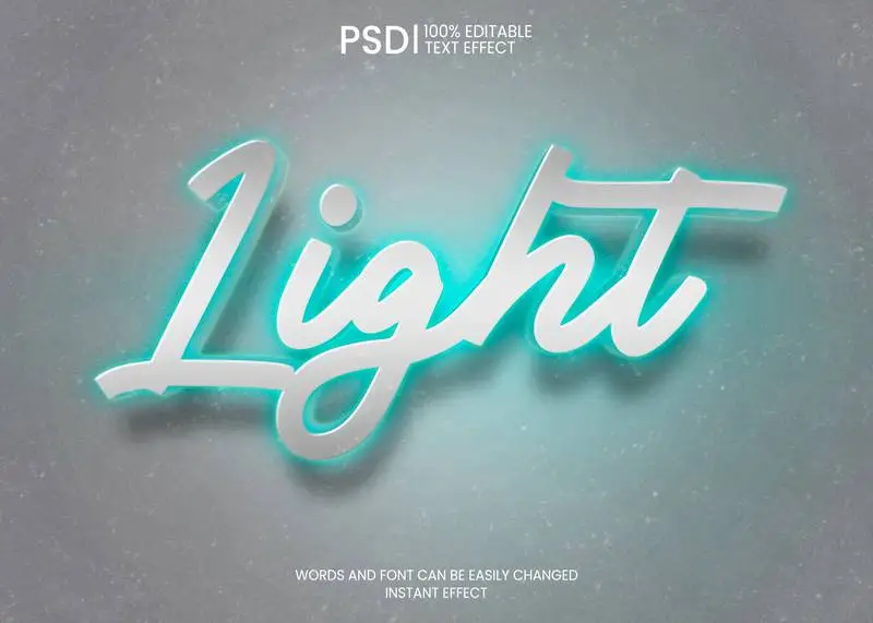 Clean Light Text Effect