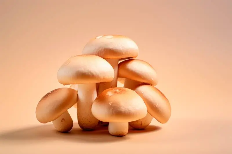Realistic Image of Mushrooms on a Colourful Background