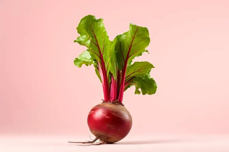 Realistic Image of Beetroot on a Colourful Background