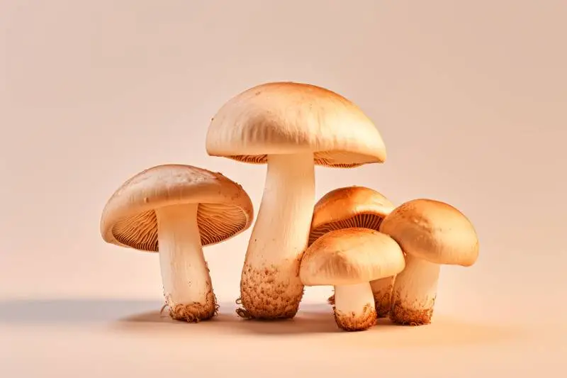 Realistic Image of a Bunch of Mushrooms on a Colourful Background