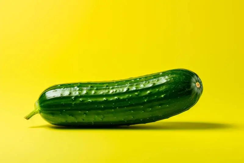 Realistic Image of a Cucumber on a Colourful Background