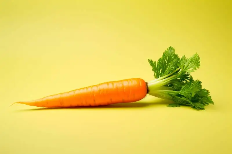 Realistic Image of a Carrot on a Colourful Background