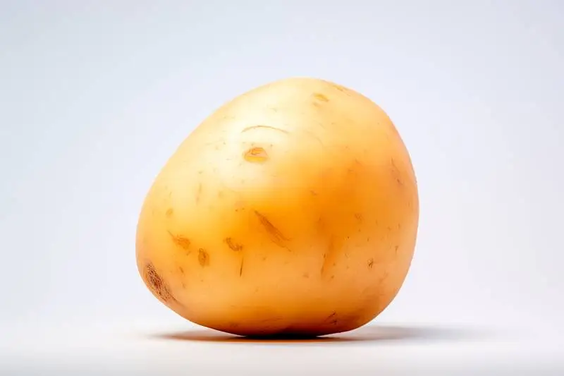 Realistic Image of a Potato on a Colourful Background