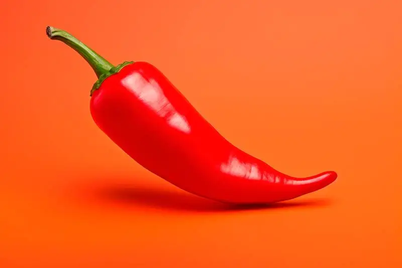 Realistic Image of a Chilli Pepper on a Colourful Background