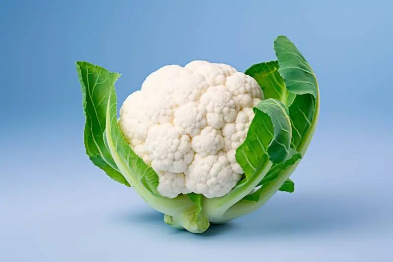 Realistic Image of a Cauliflower on a Colourful Background