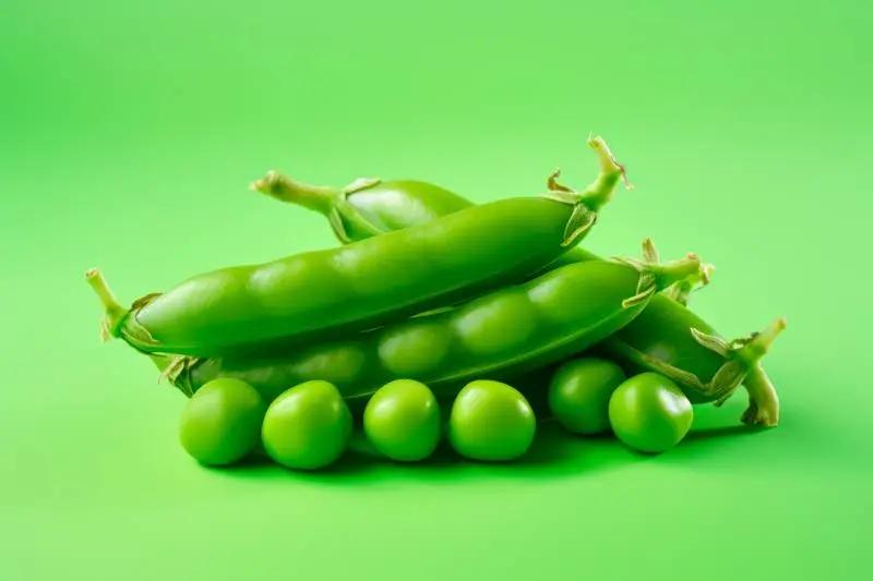 Realistic Image of a Bunch of Peas on a Colourful Background