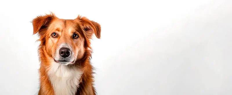 Image of an Australian Shepherd on a White Banner