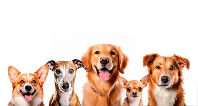 Dog Collection Image on a White Background Banner
