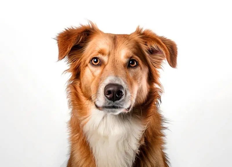 High-Resolution Photo of an Australian Shepherd Isolated on a White Background