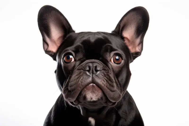 High-Resolution Photo of a Black French Bulldog Isolated on a White Background