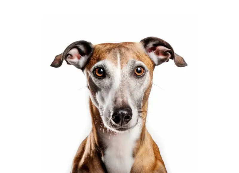 High-Resolution Photo of a Greyhound Isolated on a White Background