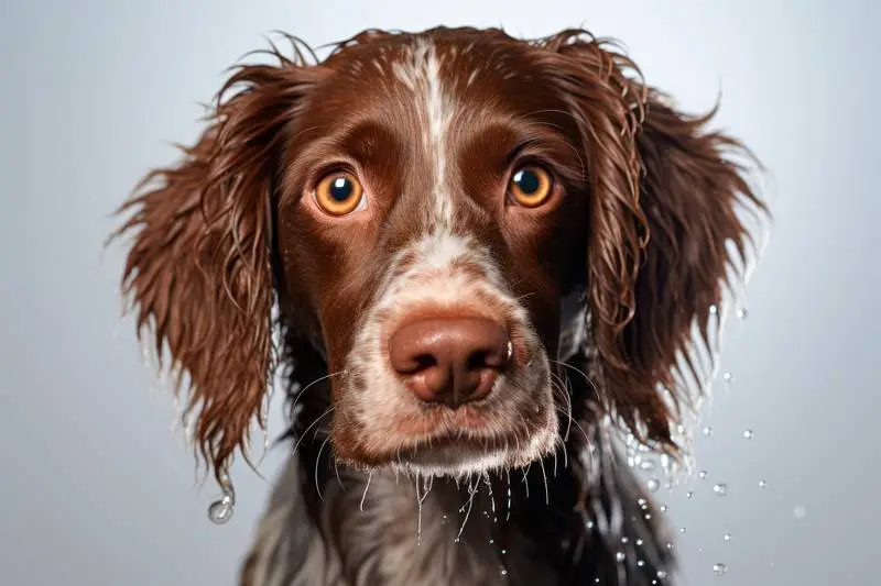 High-Resolution Photo of an Irish Setter Isolated on a Grey Background
