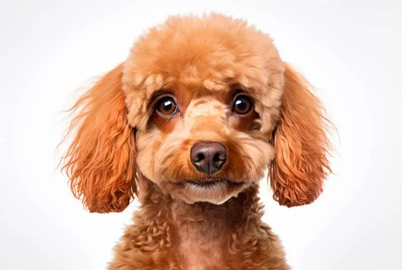 High-Resolution Photo of a Poodle Isolated on a White Background