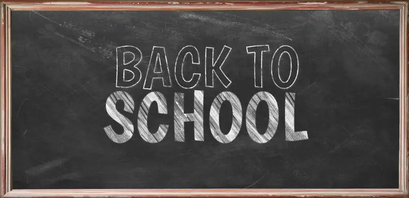 Text Effect on a Black Vintage Grunge Blackboard for Back to School
