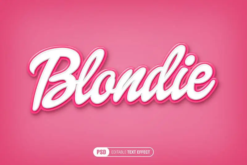 Pink Doll 3D Text Effect