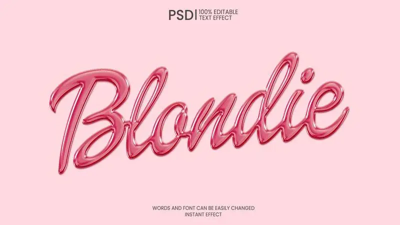 Shining 3D Glass Text Effect for Doll