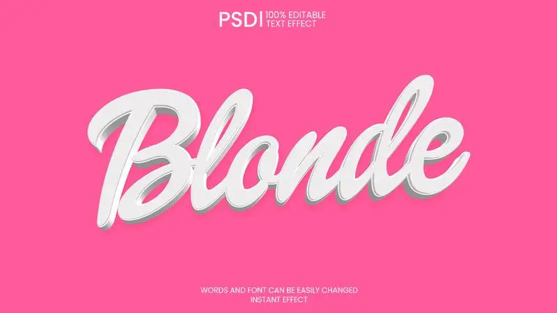 White 3D Text Effect for Doll