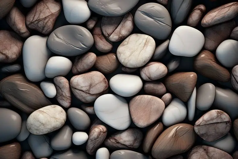 Photo of Rounded River Stones in Soft Colors
