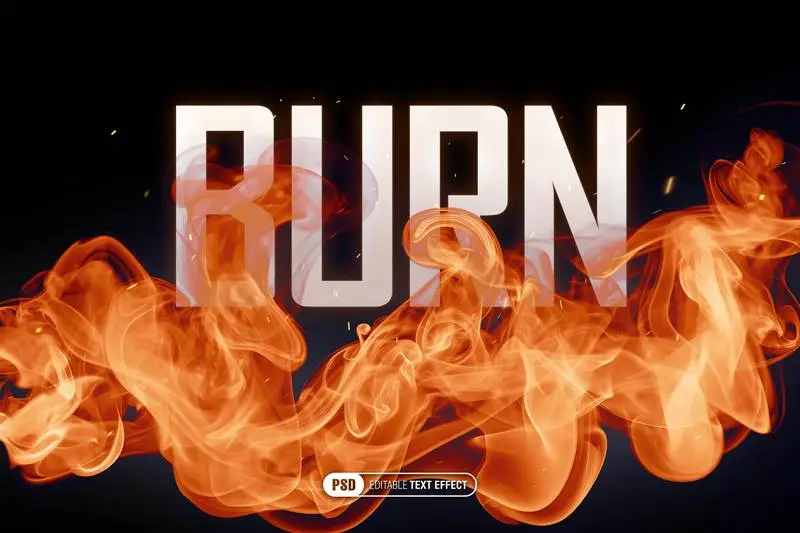 Editable Burn Text Effect