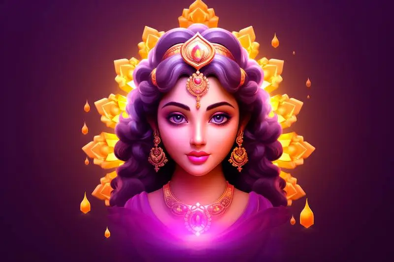Illustration of a Beautiful Indian Woman in Traditional Clothes on a Pink Background