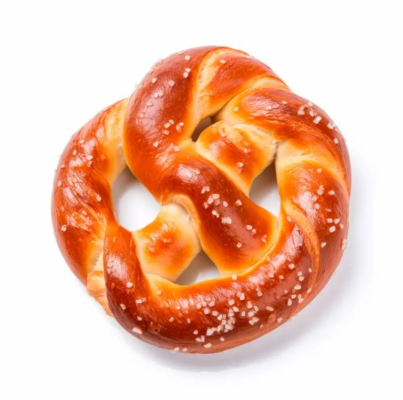 Image of a Pretzel on a White Background