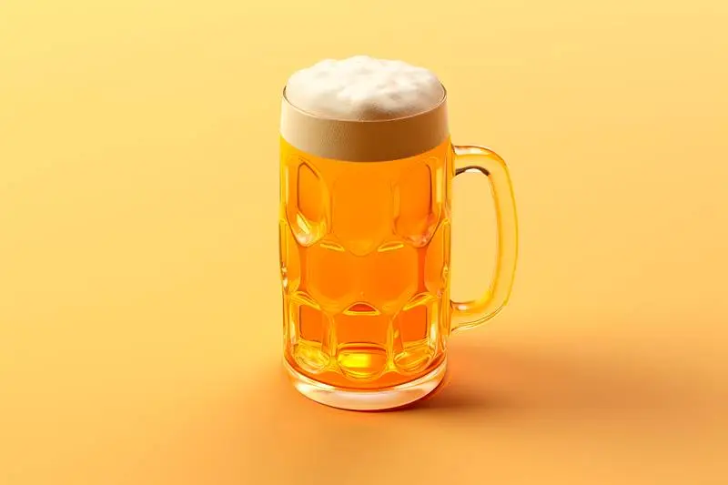 Image of a 3D Beer Mug on a Light Background
