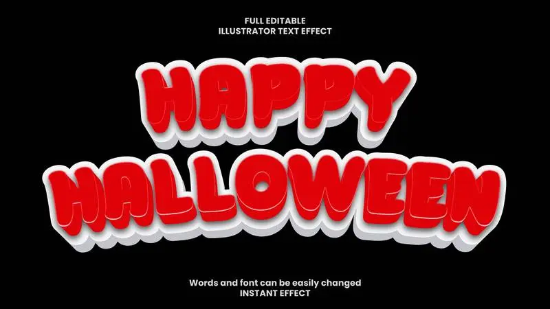 Text Effect for Halloween on a Black Background