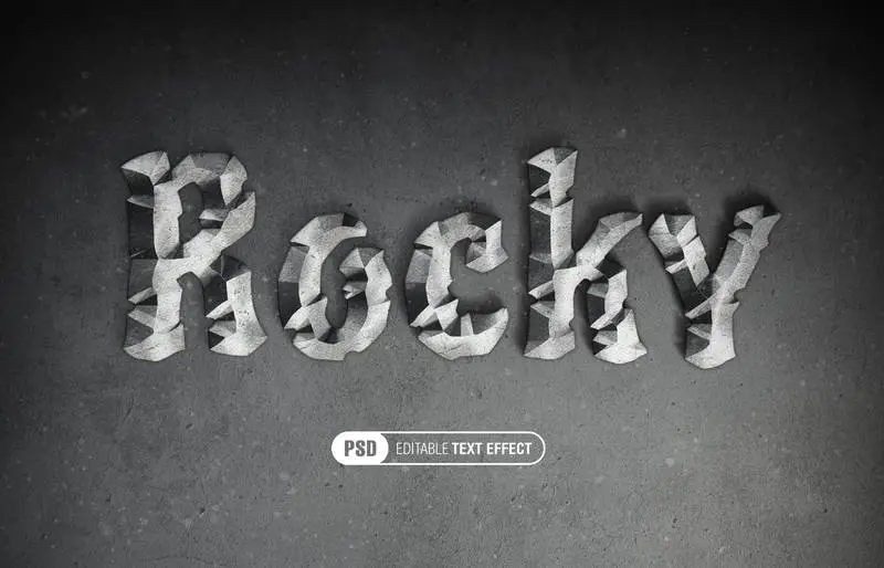 Editable Rock Text Effect