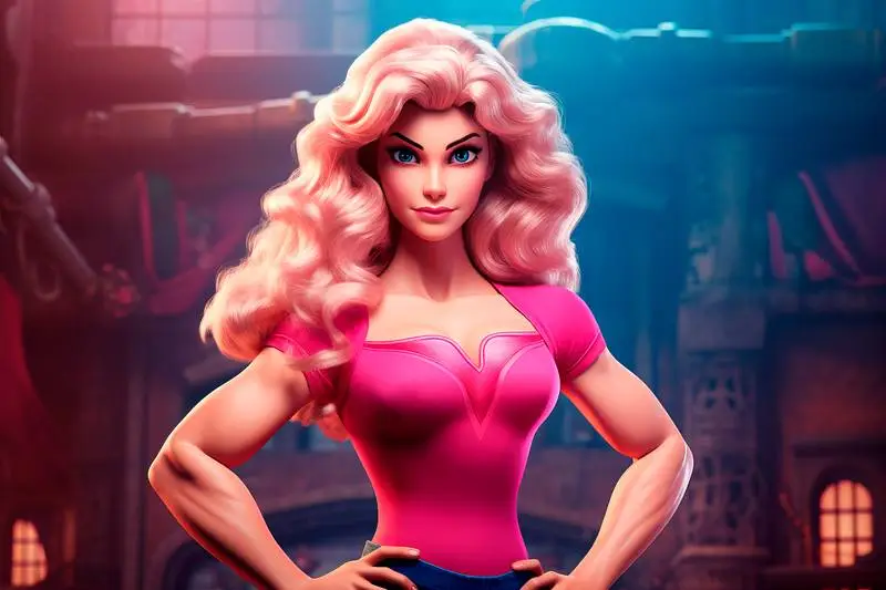 Illustration of a Strong Super Doll Girl