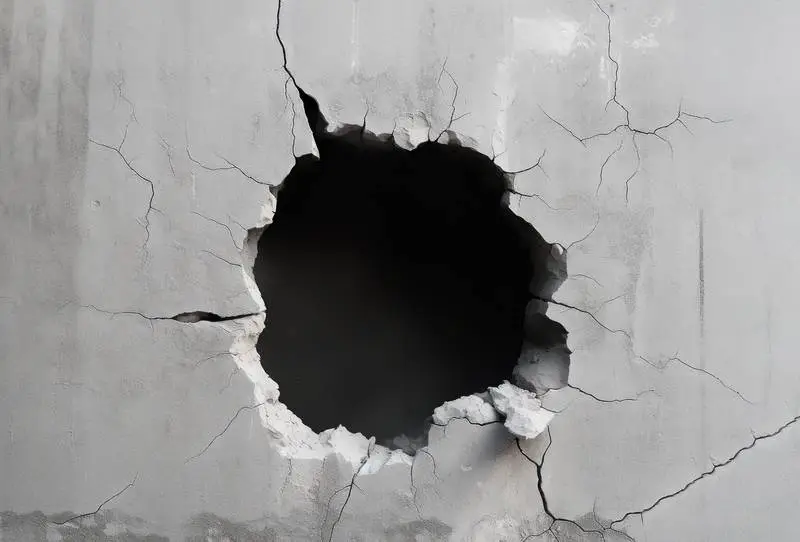 Flat Wall Concrete with a Black Hole in the Middle