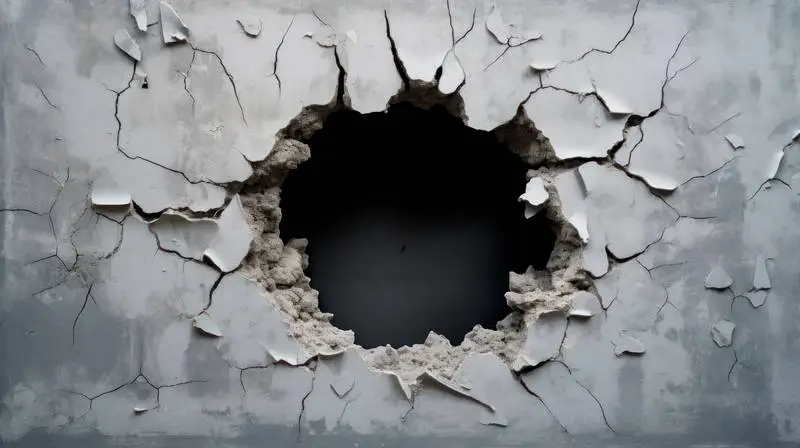 Flat Wall Concrete with a Hole in the Middle