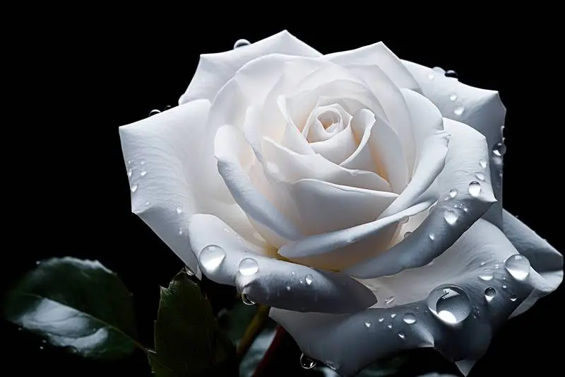 Realistic Photography of a Beautiful White Rose