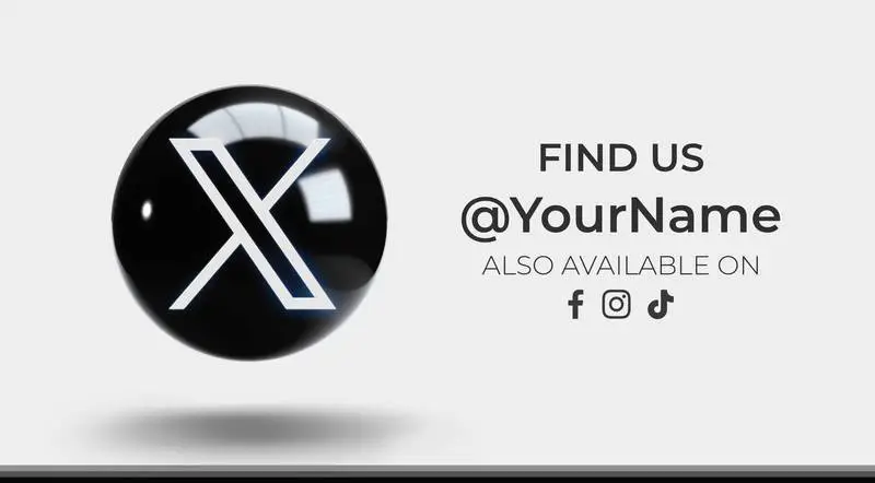 Banner for Follower Acquisition with a 3D X Icon