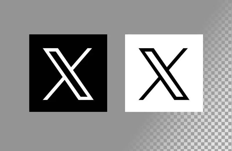Black-and-White X Logo Pack on a Transparent Background