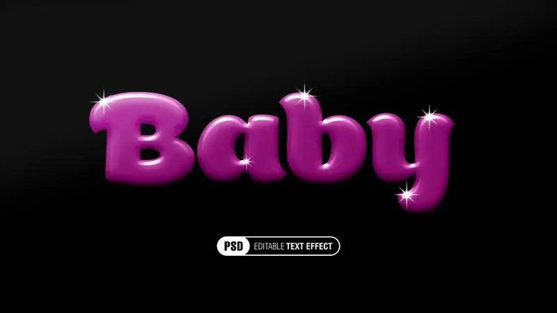 Pink Chubby 3D Text Effect