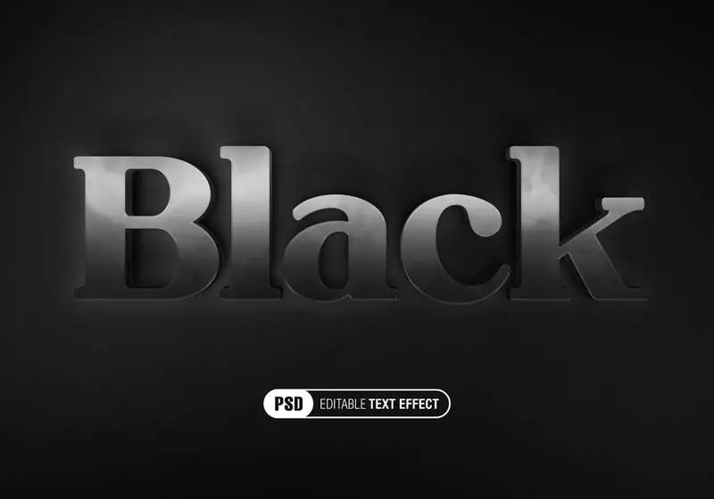 Editable Clean Black Text Effect