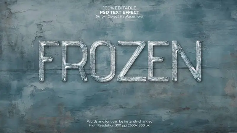Editable Frozen Text Effect