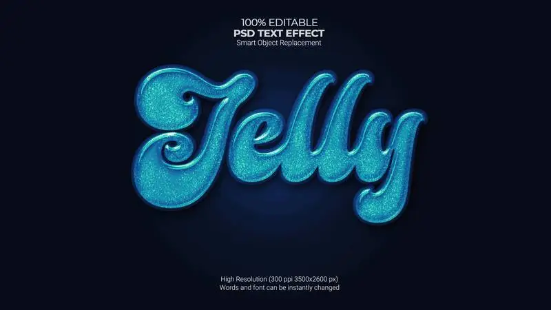 Editable Jelly Text Effect
