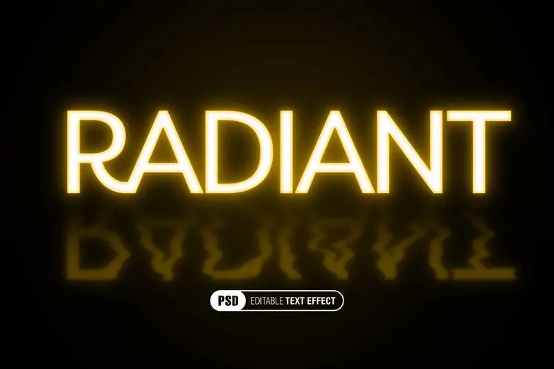 Editable Light Text Effect