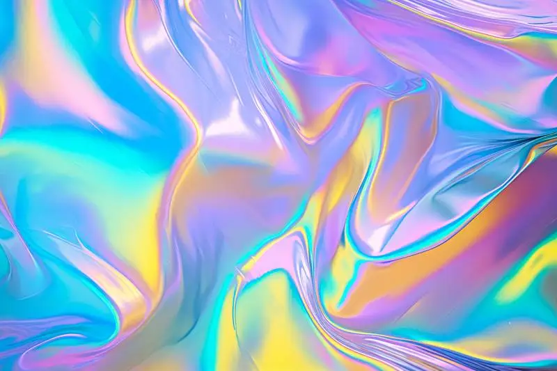Waving Iridescent Texture Background