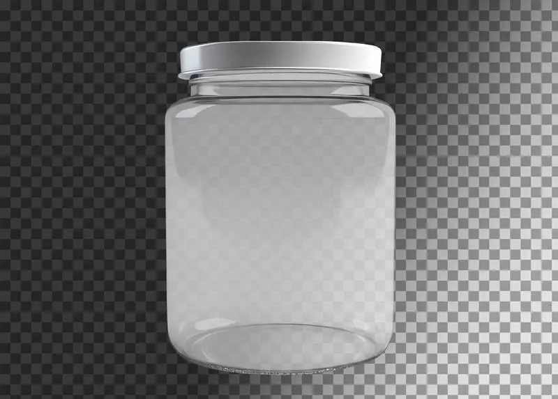 Transparent Plastic Container Isolated on a Transparent Background