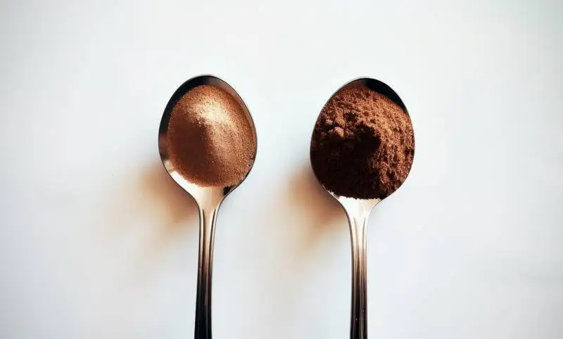 Editorial Photo of Two Spoons with Instant Coffee